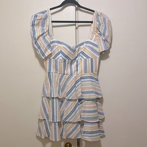 Amanda Uprichard Viceroy striped dress - size L WORN ONCE - like new!!!